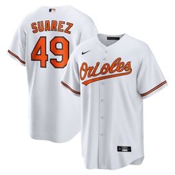 Men's Baseball team Albert Suarez Home Jersey, White