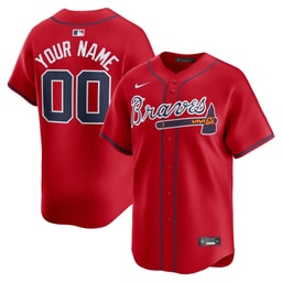 Men's Baseball team Red Alternate Limited Custom Jersey