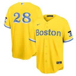 J.D. Martinez 28 Baseball team City Connect Jersey - Gold/Light Blue