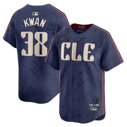 Steven Kwan 38 Baseball team 2024 City Connect Limited Men's Jersey - Navy