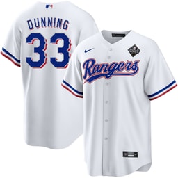 Dane Dunning 33 Baseball team 2023 World Series Stitched Baseball Jersey - White