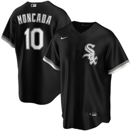 Youth Baseball team Yoan Moncada Black Alternate Player Jersey