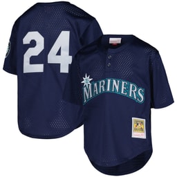 Youth Baseball team Ken Griffey Jr. Apparel brand Navy Cooperstown Collection Mesh Batting Practice Jersey
