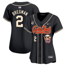 Alex Bregman 2 Baseball team Cactus Jack Patch Women's Jersey - Black