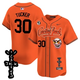 Kyle Tucker 30 Baseball team Cactus Jack Patch V2 Men's Jersey - Orange
