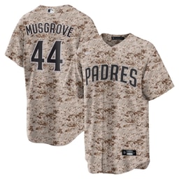 Men's Baseball team Joe Musgrove Camo USMC Alternate Player Jersey