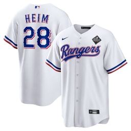 Jonah Heim 28 Baseball team 2023 World Series Men's Jersey - White