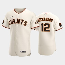 Baseball team 12 Alex Dickerson Cream Home Jersey