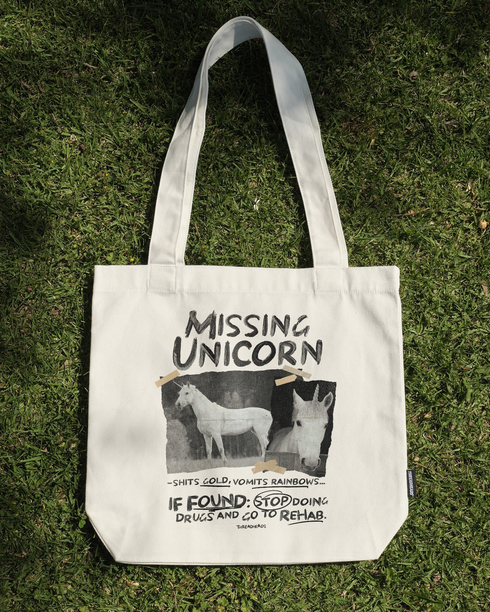 Missing Unicorn Tote Bag - Premium 100% Cotton Canvas
