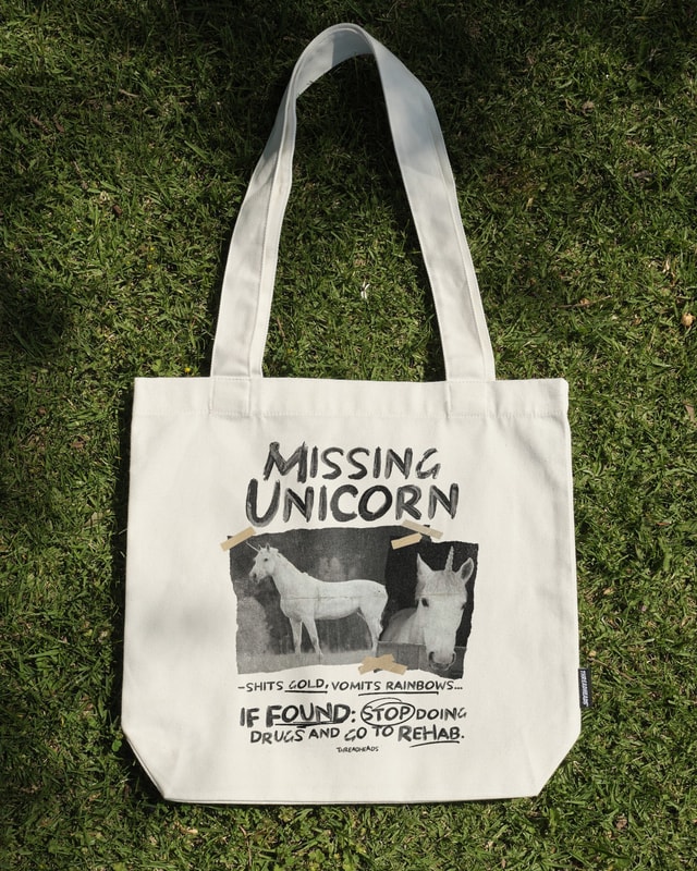 Missing Unicorn Tote Bag - Premium 100% Cotton Canvas
