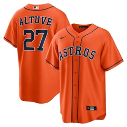 Men's Baseball team Jose Altuve Orange Alternate Player Name Jersey