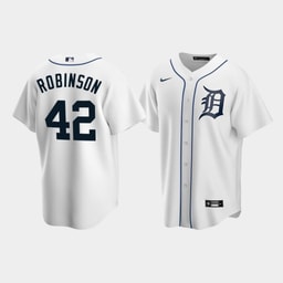 Men's Baseball team 42 Jackie Robinson White Home Jersey