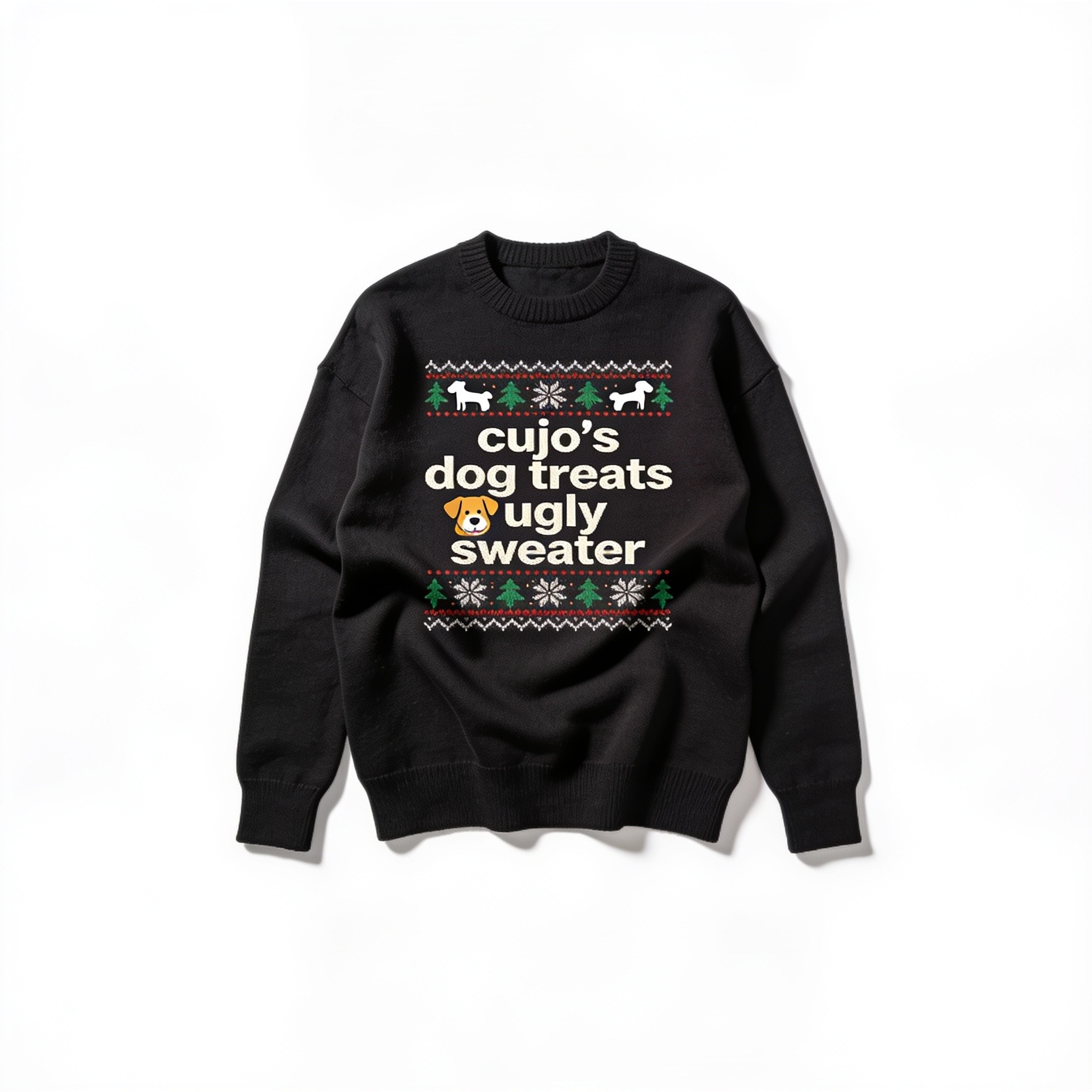 Cujo's Dog Treats Ugly Sweater