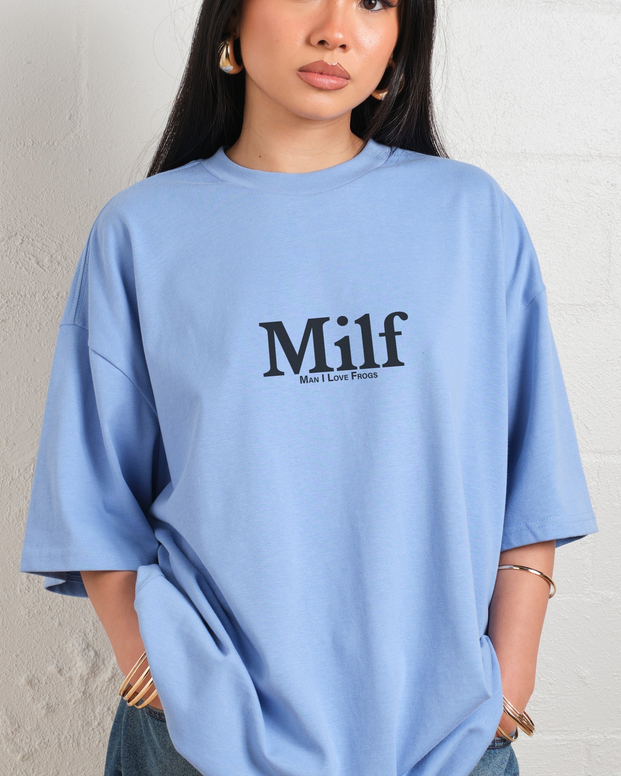 Man I Love Frogs Front and Back Oversized T-Shirt - Unisex 90s Boxy Fit Cotton Tee