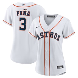 Women's Baseball team Jeremy Pe?a White Home Jersey