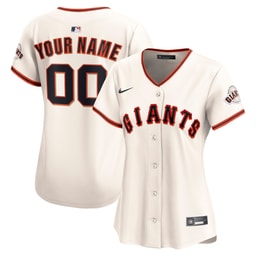 Women's Baseball team Cream Home Limited Custom Jersey