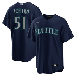Men's Baseball team Ichiro Suzuki Navy Official Player Jersey
