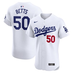Men's Baseball team Mookie Betts White Home Elite Jersey