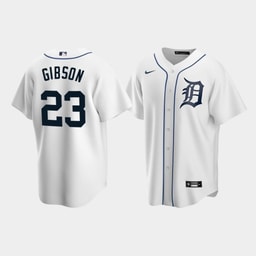 Men's Baseball team 23 Kirk Gibson White Home Jersey