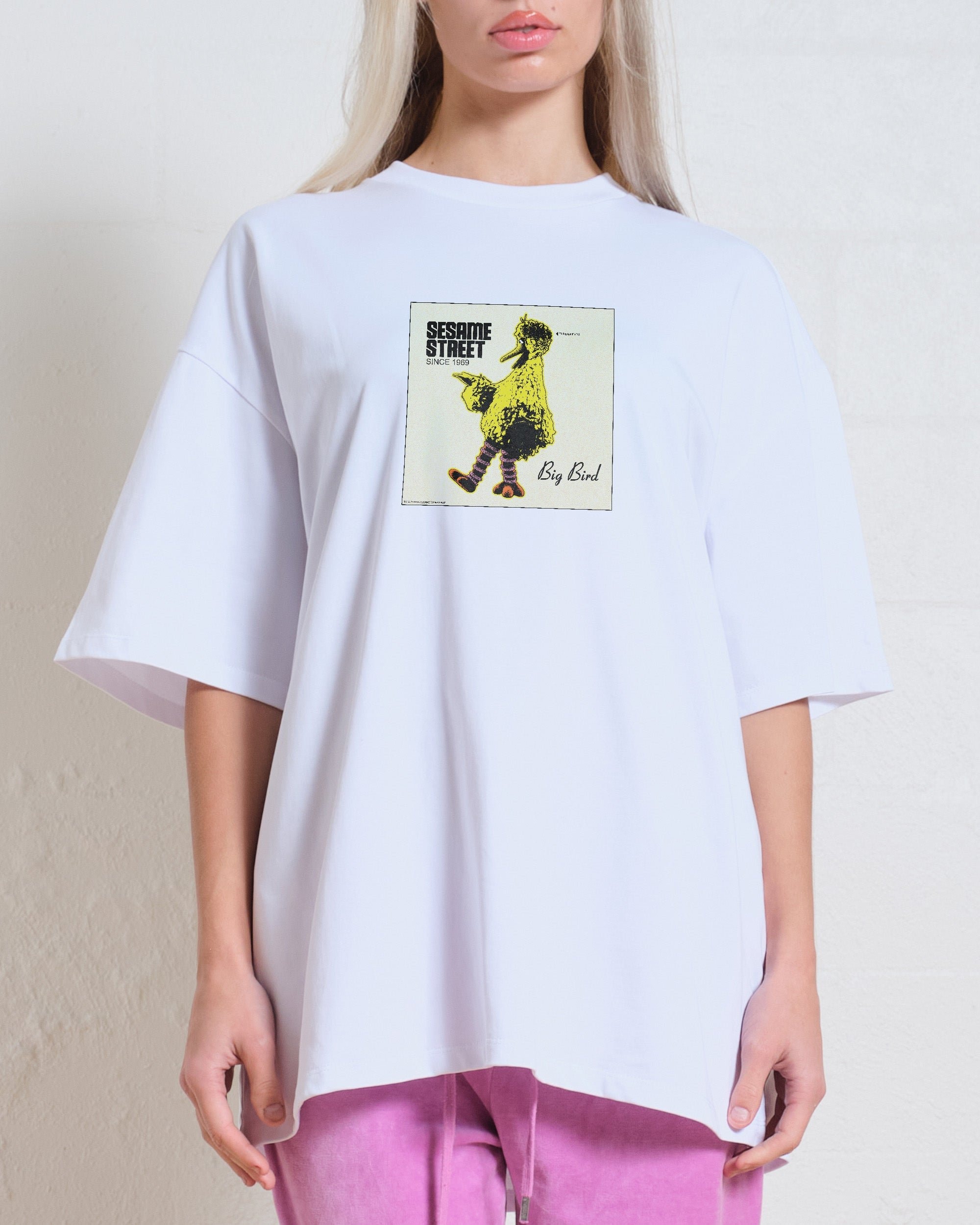 Big Bird Underground Oversized Graphic Tee - Sesame Street Premium 100% Combed Cotton Unisex T-Shirt