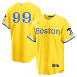 Alex Verdugo 99 Baseball team City Connect Jersey - Gold/Light Blue