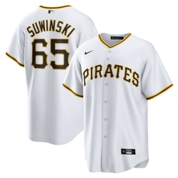 Men's Baseball team Jack Suwinski White Home Jersey
