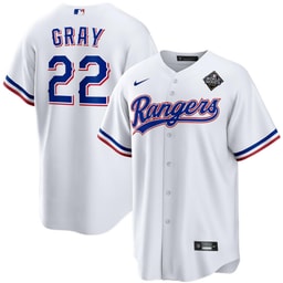 Jon Gray 22 Baseball team 2023 World Series Stitched Baseball Jersey - White