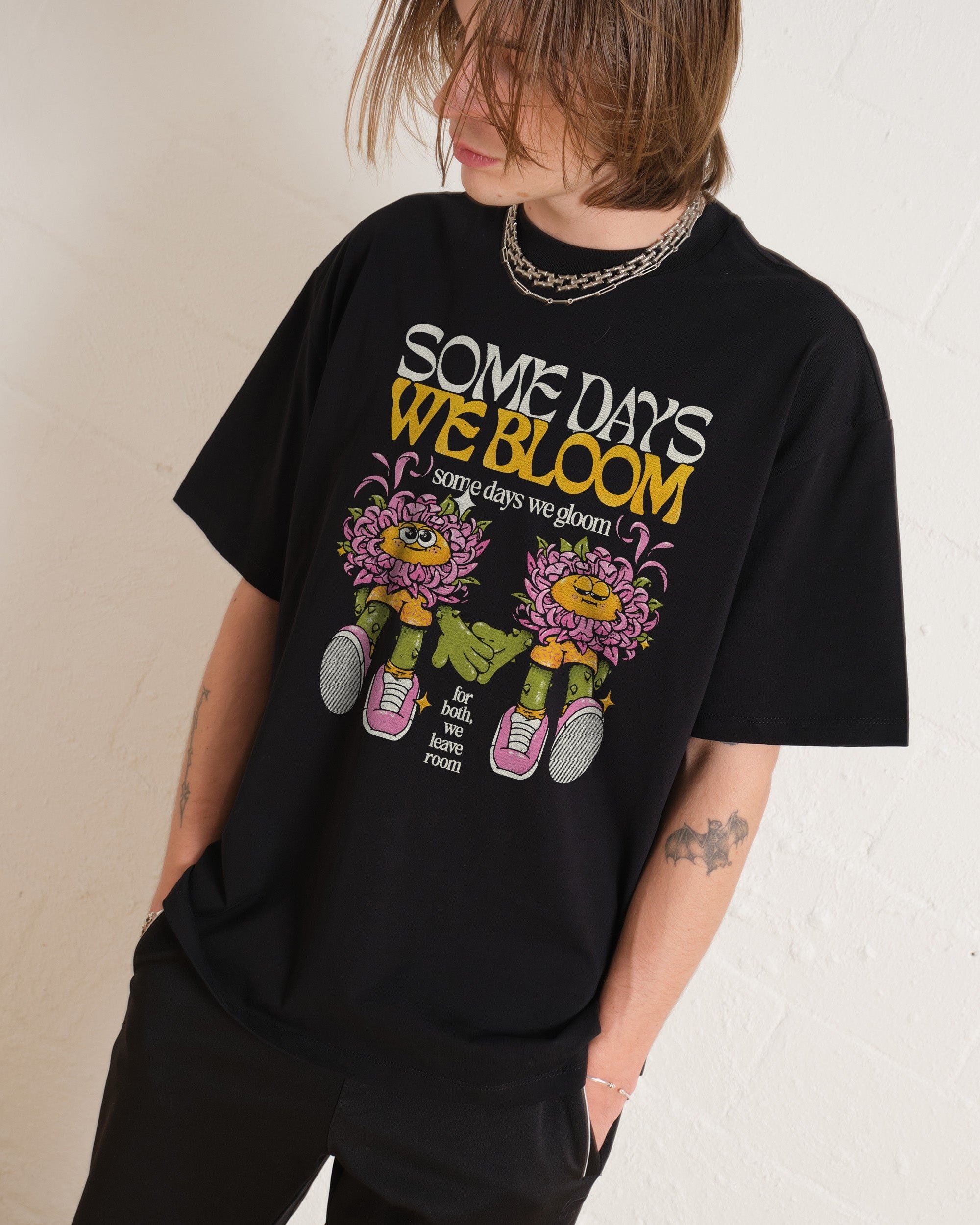We Bloom Oversized Graphic Tee - Unisex 90s Boxy Fit 100% Combed Cotton