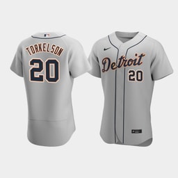 Men's Baseball team 20 Spencer Torkelson Gray Road Jersey