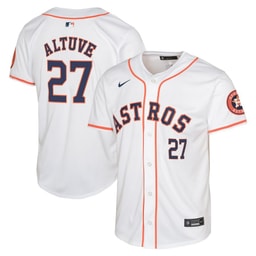 Jose Altuve 27 Baseball team Home Limited Player YOUTH Jersey - White