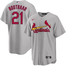 Lars Nootbaar 21 Baseball team Away Men's Jersey - Gray