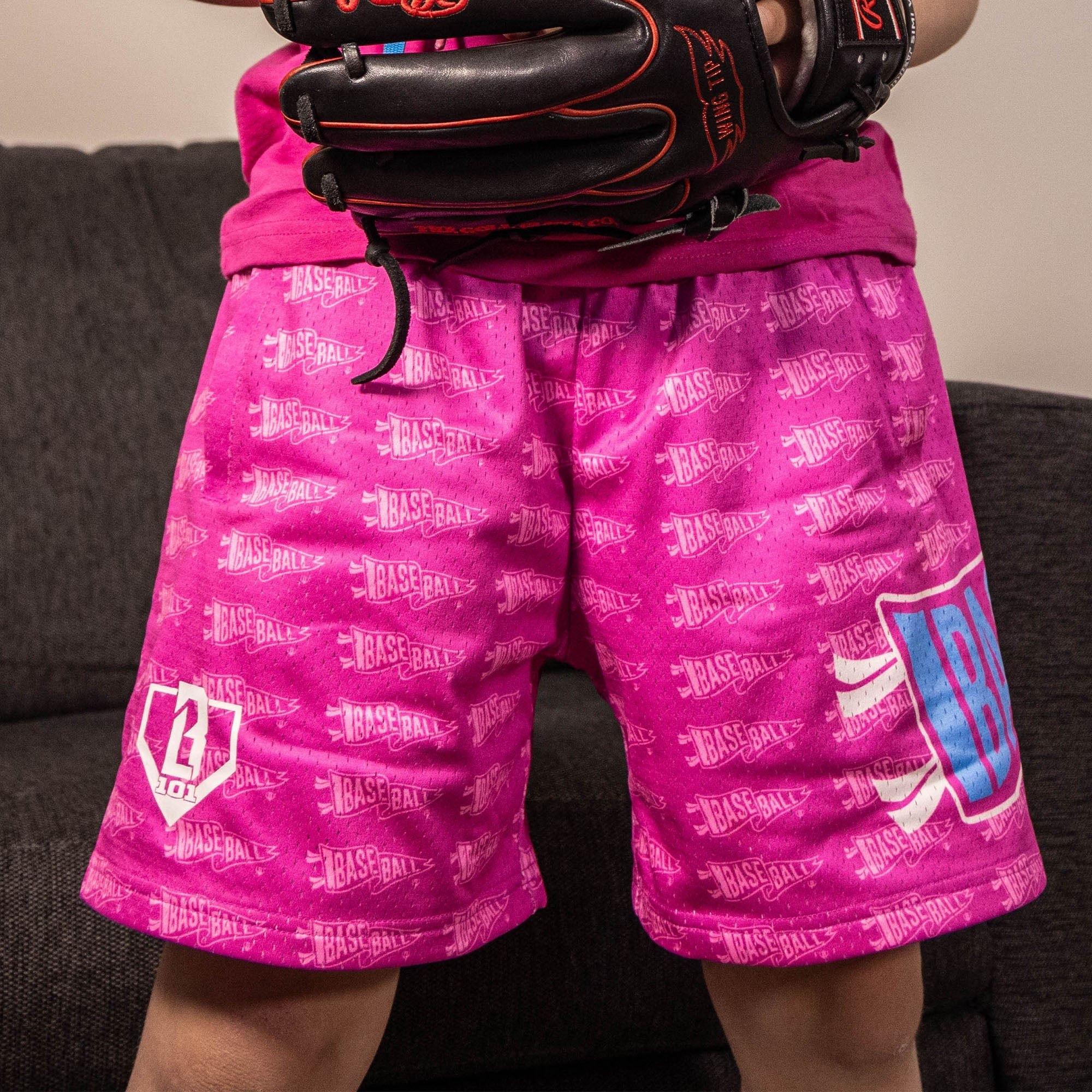 Pennant Shorts - Cotton Candy Pink