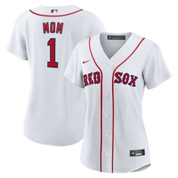 Women's Baseball team #1 Mom Home Jersey, White
