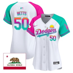 Mookie Betts 50 Baseball team 2024 Los Angeles City Style California Republic Patch Women's Jersey - Alternate