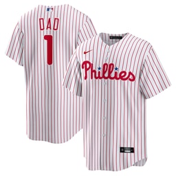 Men's Baseball team #1 Dad Home Jersey, White