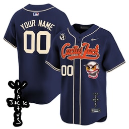 Baseball team Cactus Jack Patch V2 Custom Men's Jersey - Navy