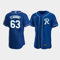 Josh Staumont 63 Baseball team Team Logo Royal Alternate Jersey