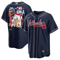 Ronald Acu?a Jr. 13 Baseball team Signed MVP 2023 Alternate Player Men Jersey - Navy