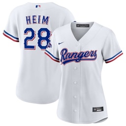 Jonah Heim 28 Baseball team Home 2023 World Series Champions Women's Jersey - White
