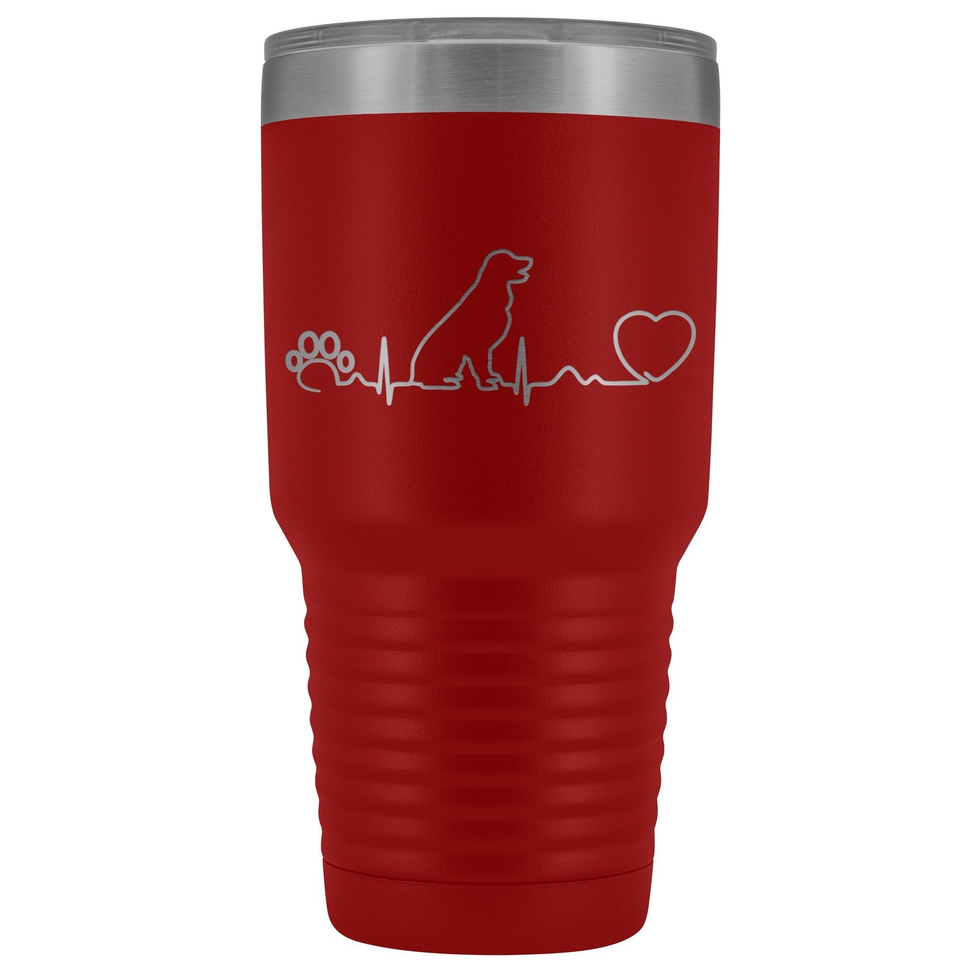 Dogs - Dog heartbeat 30oz Vacuum Tumbler