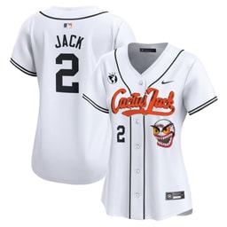 Jack 2 Baseball team Cactus Jack Patch Women's Jersey - White