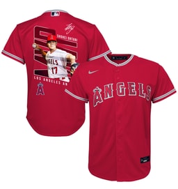 Baseball player 17 Baseball team Signed Logo 2023 Alternate YOUTH Player Jersey - Red