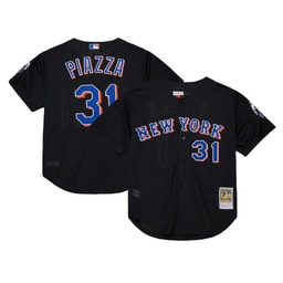 Men's Baseball team Mike Piazza Apparel brand Black Cooperstown Collection 2000 Batting Practice Jersey