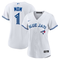 Women's Baseball team #1 Mom Home Jersey, White