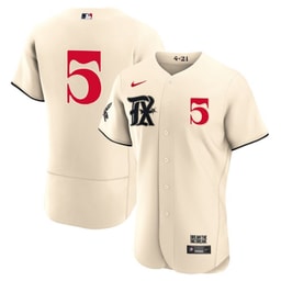 Corey Seager 5 Baseball team 2023 City Connect Flex Base Elite Jersey - Cream