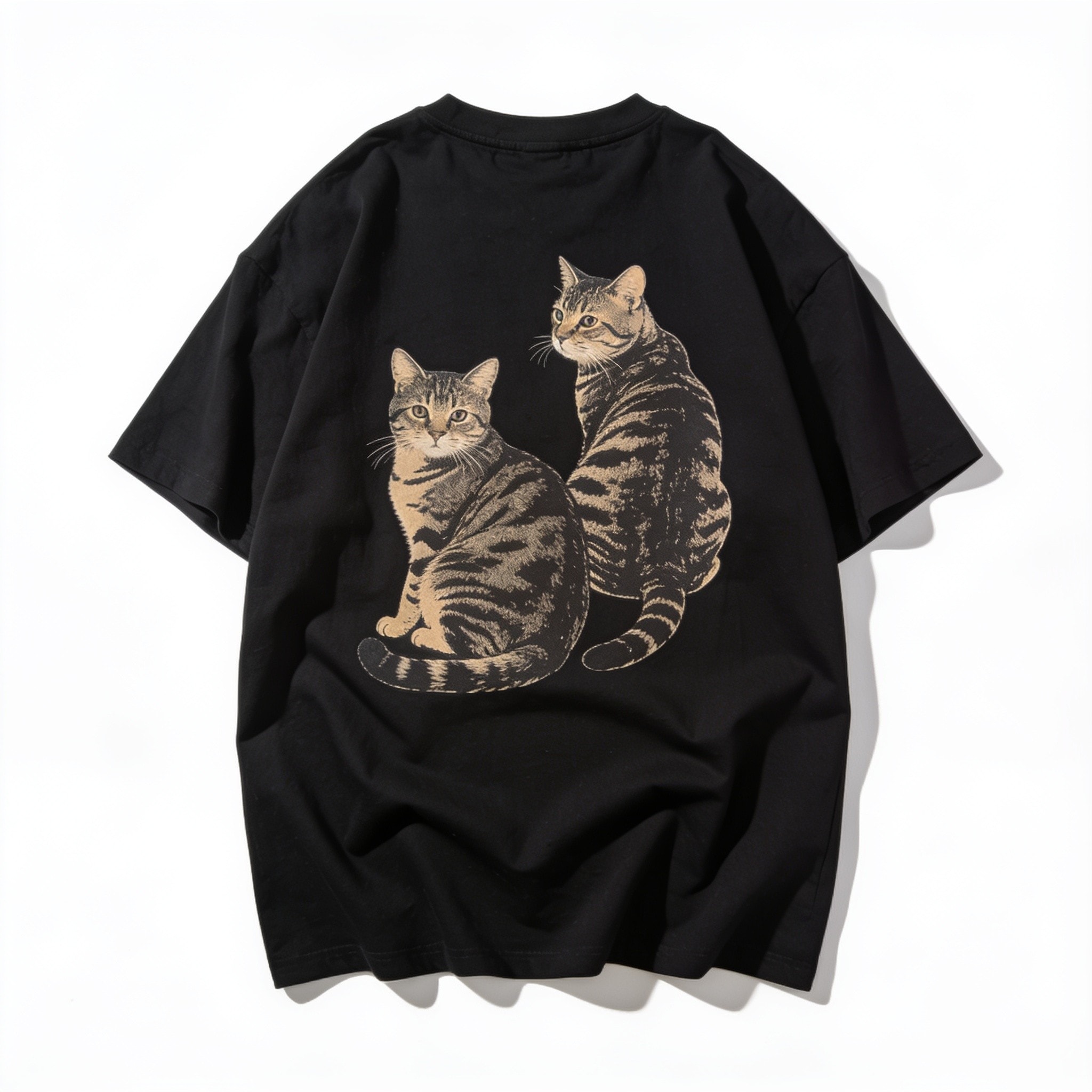 Man I Love Felines Front and Back Oversized Graphic T-Shirt - Unisex 90s Boxy Fit