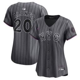 Pete Alonso 20 Baseball team 2024 City Connect Limited Women's Jersey - Graphite