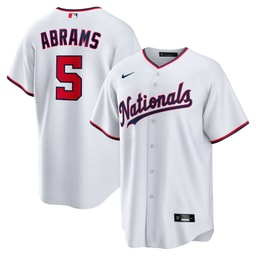 Youth Baseball team CJ Abrams Home Player Jersey, White