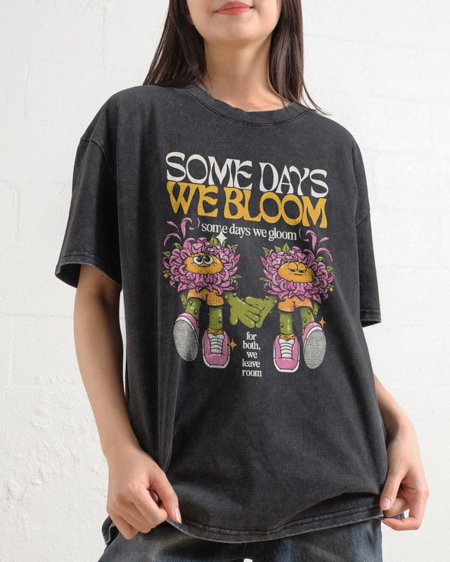 We Bloom Oversized Graphic Tee - Unisex 90s Boxy Fit 100% Combed Cotton