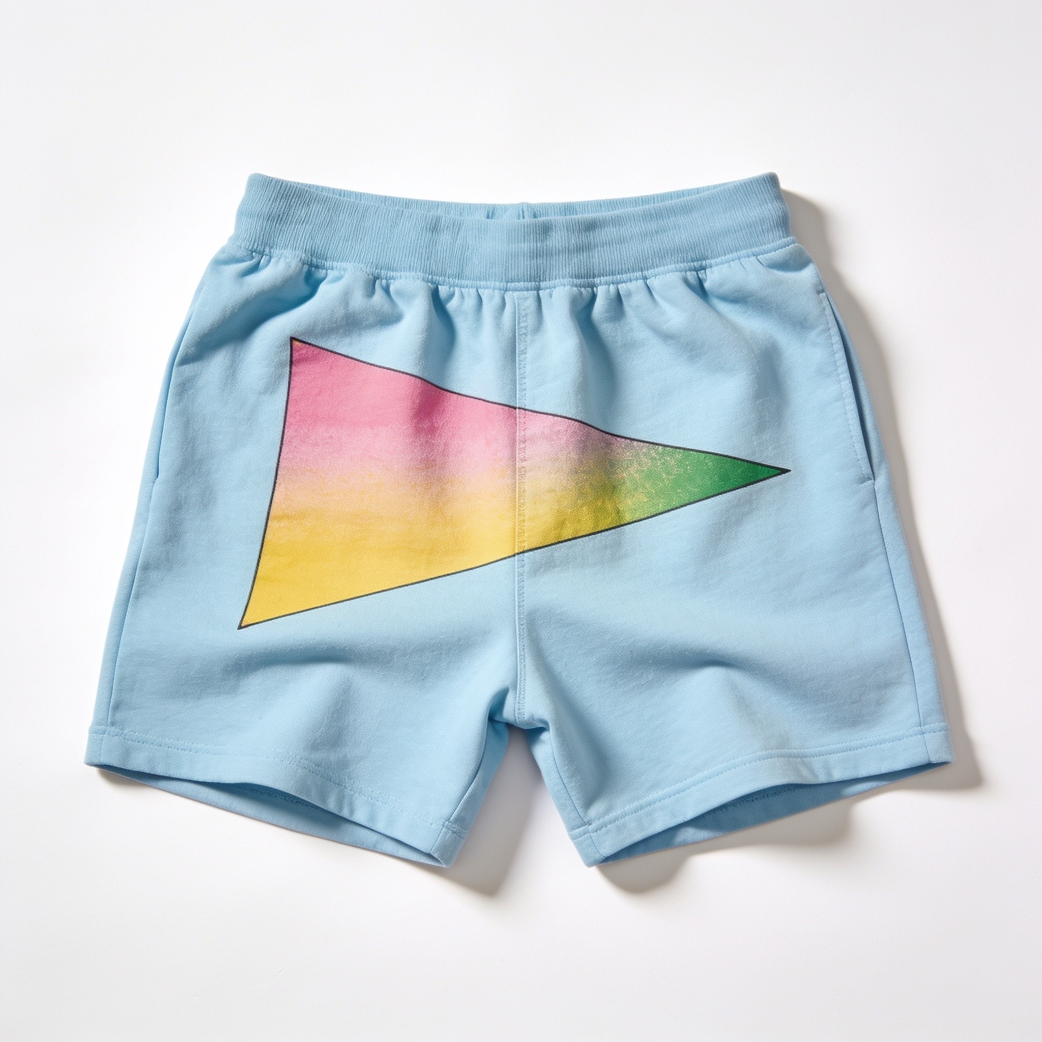 Pennant Shorts - Cotton Candy Blue